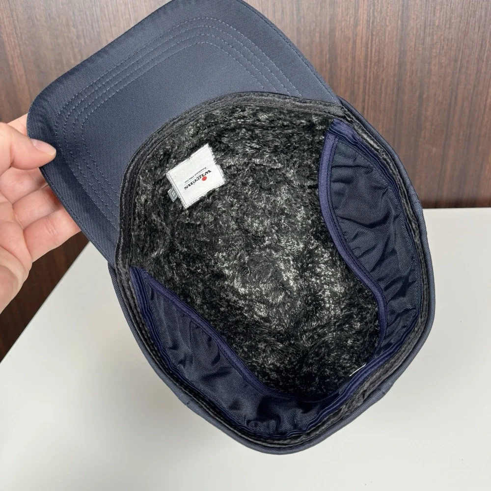 Wigens Aron Lined Winter Hat Cap Ear Flaps Navy Blue - Men's 58